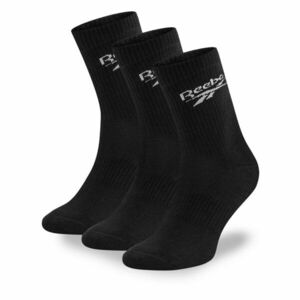 3 pár uniszex hosszú szárú zokni Reebok R0452-SS24 (3-pack) Fekete kép