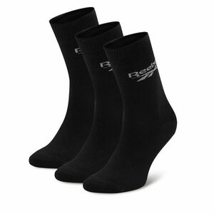 3 pár uniszex hosszú szárú zokni Reebok R0367-SS24 (3-pack) Fekete kép