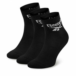 3 pár uniszex hosszú szárú zokni Reebok R0427-SS24 (3-pack) Fekete kép