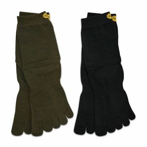 2 pár hosszú szárú unisex zokni Vibram Fivefingers Wool Blend Crew S15C12P Crew Black/Military Green kép