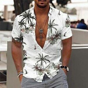 férfi hajtókás hawaii ingek kép