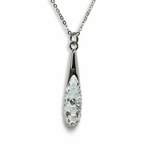 Bilion - Swarovski kristályos ezüst nyaklánc kép