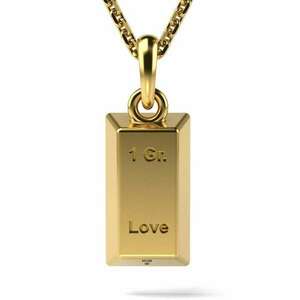 ATCOM 1 Gram Love nyaklánc, medállal, sárga arany kép