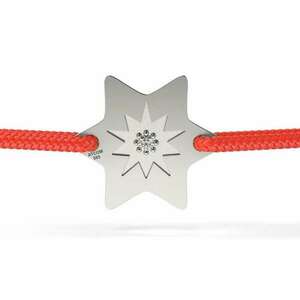 Fehérarany karkötő húzózsinóros modellel Lucky star kép