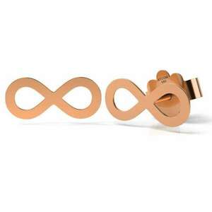 Rózsaarany fülbevaló Infinity minta kép