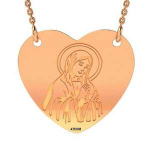Rózsa arany medál nyaklánc modell Ortodox szív 1 kép