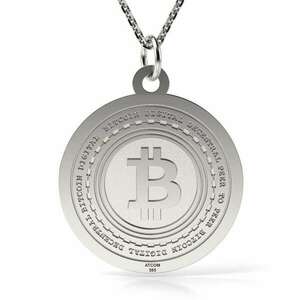Bitcoin modell fehérarany nyaklánc kép