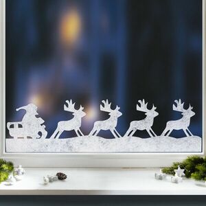 Ablak dekoráció karácsonyi szán kép