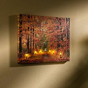 LED-es kép "Őszi erdő" kép