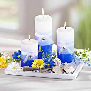 Dekorációs szett gyertyákkal Kék tavasz kép
