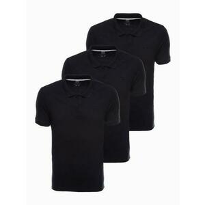 Férfi póló póló HUEY fekete 3-as csomag kép