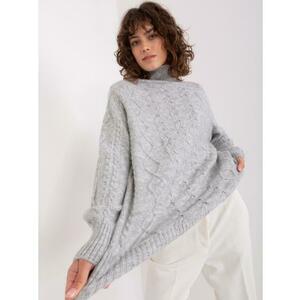 Női oversize kockás pulóver IMSA szürke kép