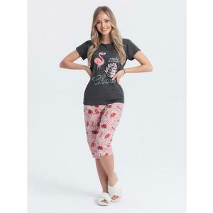 Női pizsama ULR114 sötétszürke/rózsaszín kép
