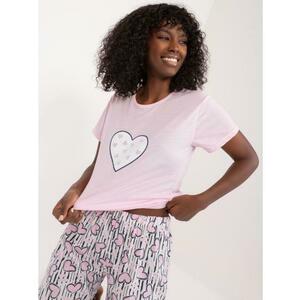 Női nyomtatott pizsama KITRA világos rózsaszín kép