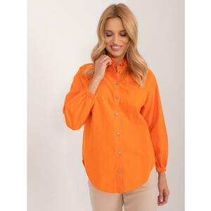 Női oversize ing gallérral narancssárga színben kép