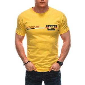 Férfi nyomtatott póló S1715 sárga kép