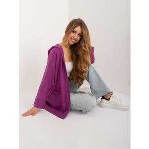 Női kapucnis pulóver lila kép