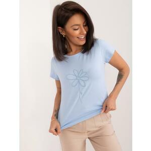 Női póló foltos BASIC FEEL GOOD világoskék színben kép