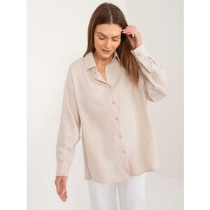 Női oversize ing világos bézs színű hasítékkal kép