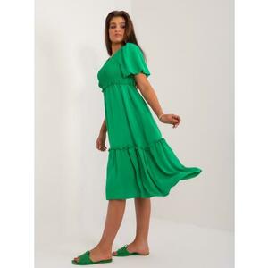 Női ruha elasztikus redővel zöld kép