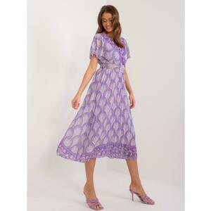 Női mintás ruha lila kép