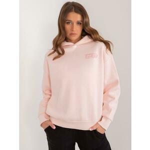 Női laza kapucnis pulóver SUBLEVEL világos rózsaszín kép