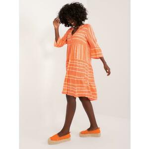 Női nyomtatott ruha SUBLEVEL narancssárga kép