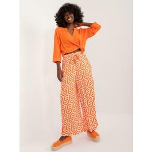 Női nyomtatott nadrág SUBLEVEL narancssárga kép