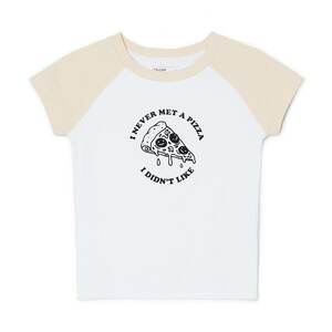 Cropp - Nyomott mintás T-shirt - Krém kép