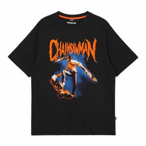 Cropp - Nyomott mintás T-shirt Chainsaw Man - Fekete kép