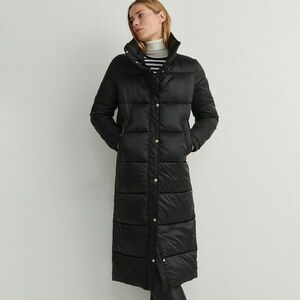 Reserved - Steppelt kabát állógallérral - Fekete kép