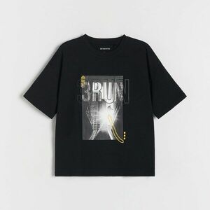 Reserved - Nyomott mintás T-shirt - Fekete kép