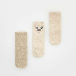 Reserved - 3 pár csúszásgátlós zokni csomagban - Bézs kép