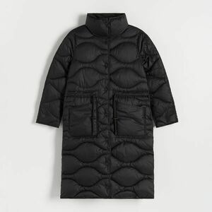 Reserved - Steppelt kabát állógallérral - Fekete kép