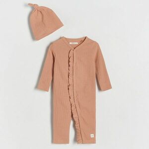 Reserved - Babies` jumpsuit & cap - Narancs kép