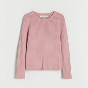 Reserved - Bordázott kötésű pulóver - Rózsaszín kép