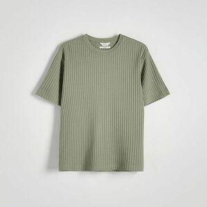 Reserved - Comfort szabású, bordás kötésű póló - Zöld kép