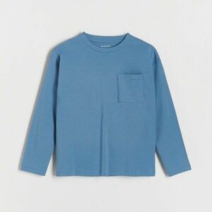 Reserved - Oversized hosszú ujjú póló zsebbel - Kék kép