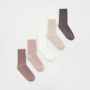 Reserved - 5 pár pamutban gazdag zokni - Rózsaszín kép
