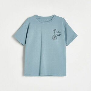 Reserved - Nyomott mintás T-shirt - Kék kép