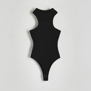Reserved - Bordás kötésű, testhezálló body - Fekete kép