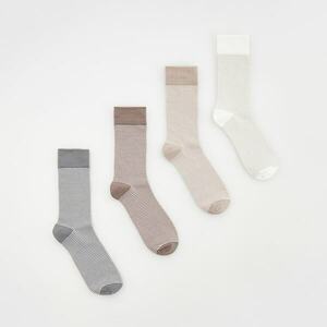 Reserved - 4 pár mintás zokni - Krém kép