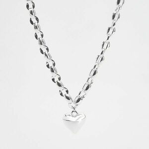 Reserved - Ezüstözött choker nyaklánc szív alakú függővel - Ezüst kép