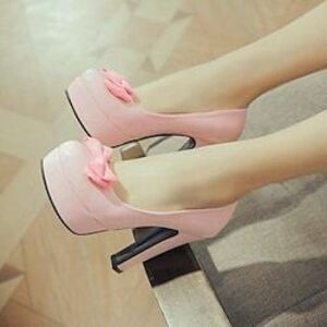Női Szandálok Szexi cipő Iroda Vaskosabb sarok Erősített lábujj Szexi Gumi Mandula Fekete Rózsaszín Lightinthebox kép