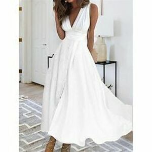 női fehér maxi ruha kép