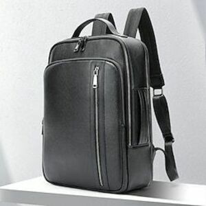 férfi valódi bőr hátizsák alkalmi üzleti számítógép hátizsák felső réteg marhabőr 15 hüvelykes laptop hátizsák Lightinthebox kép