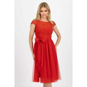 piros virágos női ruha kép