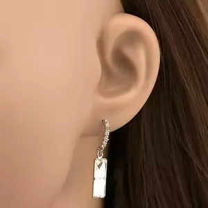 ezüst karika fülbevaló kép