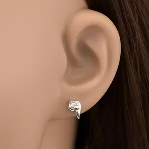 Ezüst fülbevaló cirkóniával kép