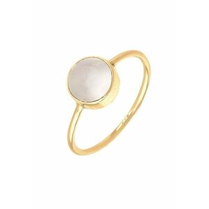 ELLI Gyűrűk 'Solitär' arany / gyöngyház-fehér kép